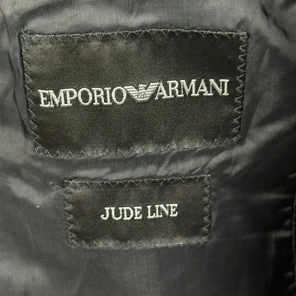 Emporio Armani Jude Line Blazer Mens 38US 48IT Black Single Button Italy
